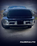 Razer Auto Gloss Black Mesh Grille w/Rivet Complete Factory Replacement Grille w/Shell (Black) for 2013-2018 Dodge RAM 1500
