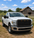 Razer Auto Matte Black Hex Mesh Grille with Amber LED Lights | 2011–2016 Ford Super Duty (F-250 / F-350)