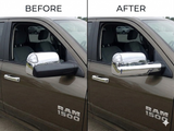 Razer Auto Triple Chrome Towing Mirror Arm Cover ONLY 1 Pair for 10-15 Dodge RAM TRUCK 1500, 10-15 Dodge RAM TRUCK 2500,3500,HD