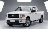 Triple Chrome Window Visors (4pc Set) – 2009–2014 Ford F-150 Extended Cab